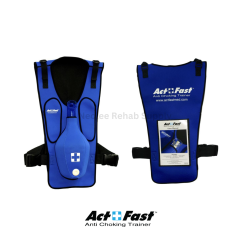 Act Fast adult anti-choking blue trainer vest for practicing choking rescue and abdominal thrust techniques