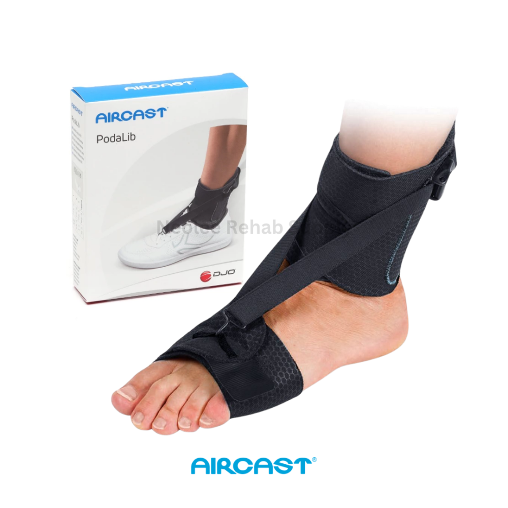 Aircast Podalib AFO foot drop brace designed to support dorsiflexion and improve walking stability