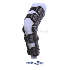 DonJoy X-Act ROM post-op knee brace provides adjustable range of motion, stability, and support for post-surgery knee recovery.