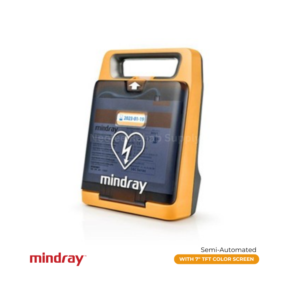 Mindray BeneHeart C2 semi-automatic AED with intelligent analysis visual guidance and voice prompts for emergency defibrillation”