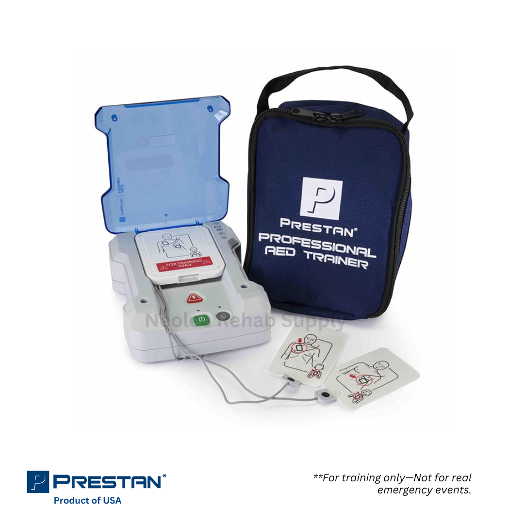 Prestan Professional AED Trainer Plus with customizable scenarios and voice prompts for realistic AED training