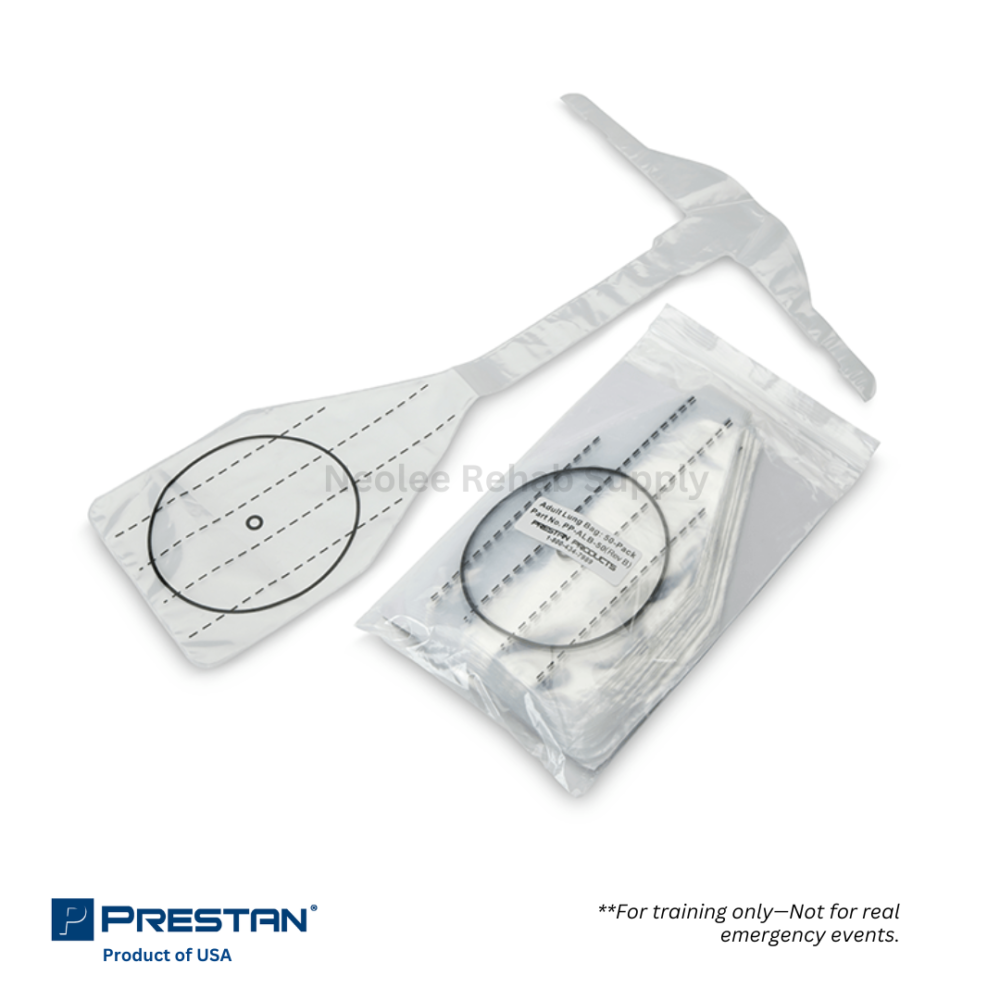Prestan Professional 50Pcs Adult Face-Shield/Lung Bag