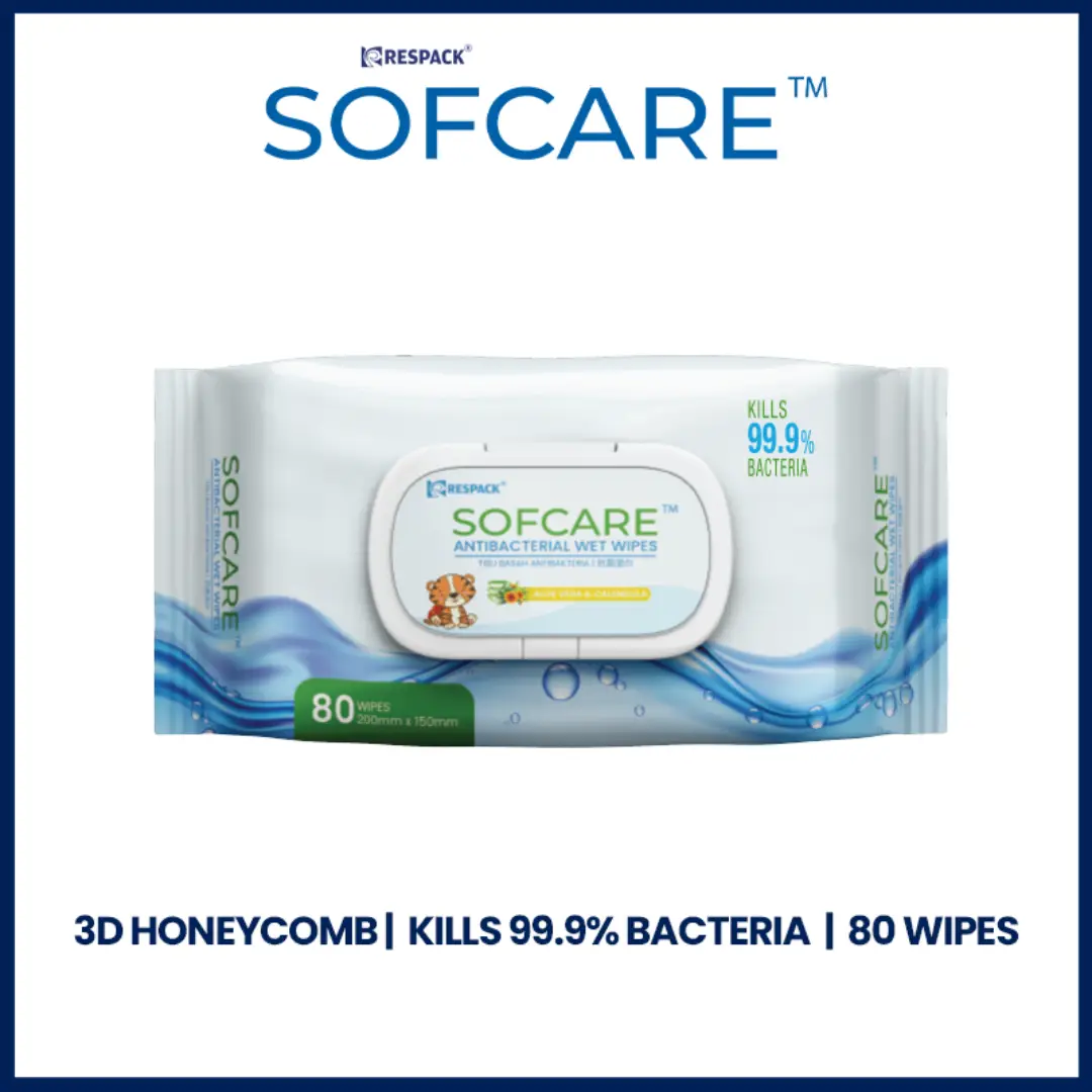 SOFCARE antibacterial wipes for hygienic cleaning and surface disinfection