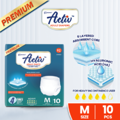 Premium Activ Adult Pants (2) premium activ adult pants diapers size m 10pcs