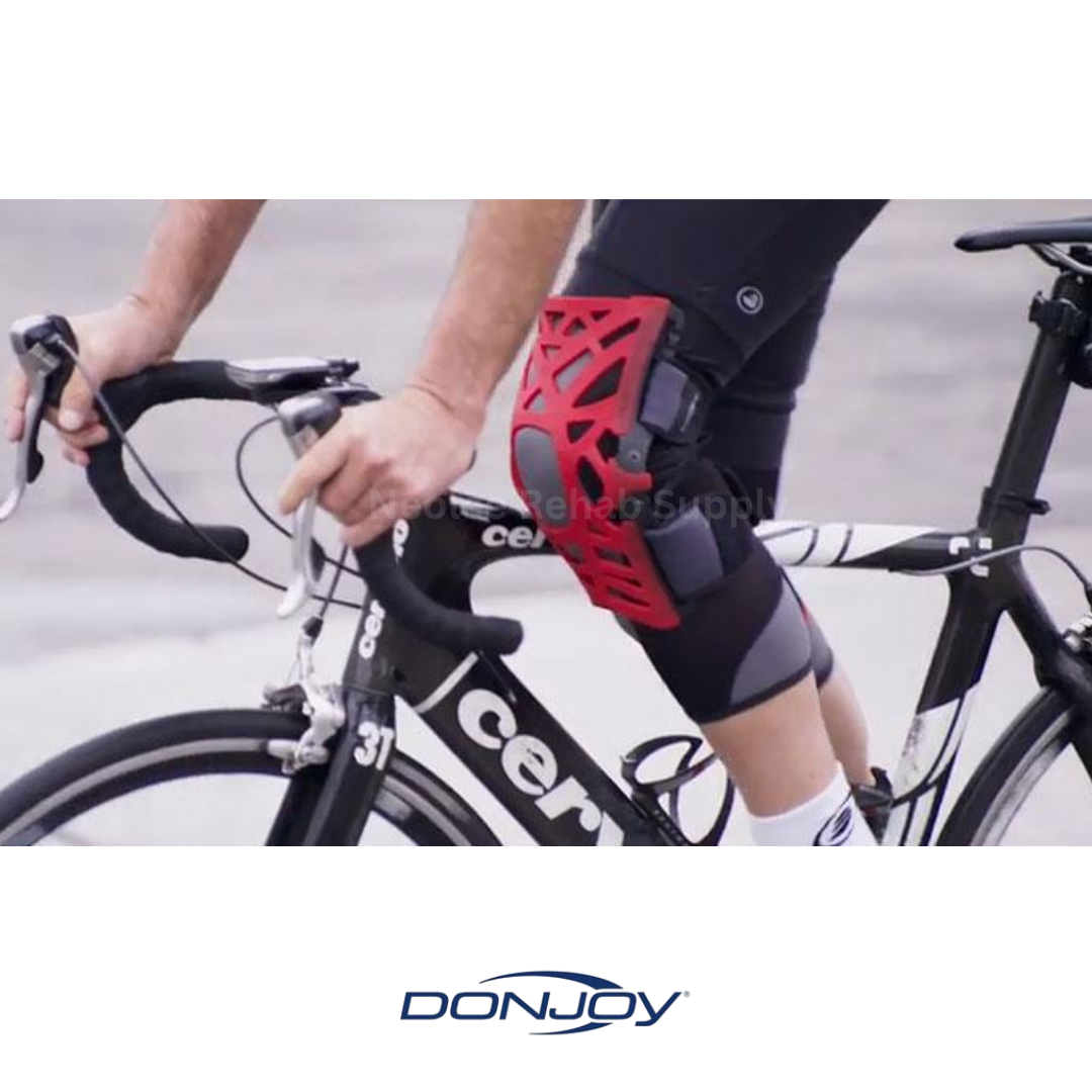 Cycling with Donjoy Reaction Web Knee Brace