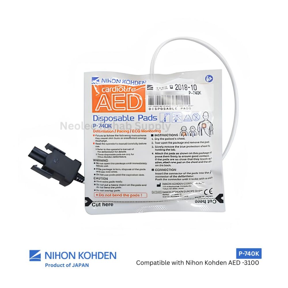Nihon Kohden disposable defibrillator pads for adult and child use with Cardiolife AED devices