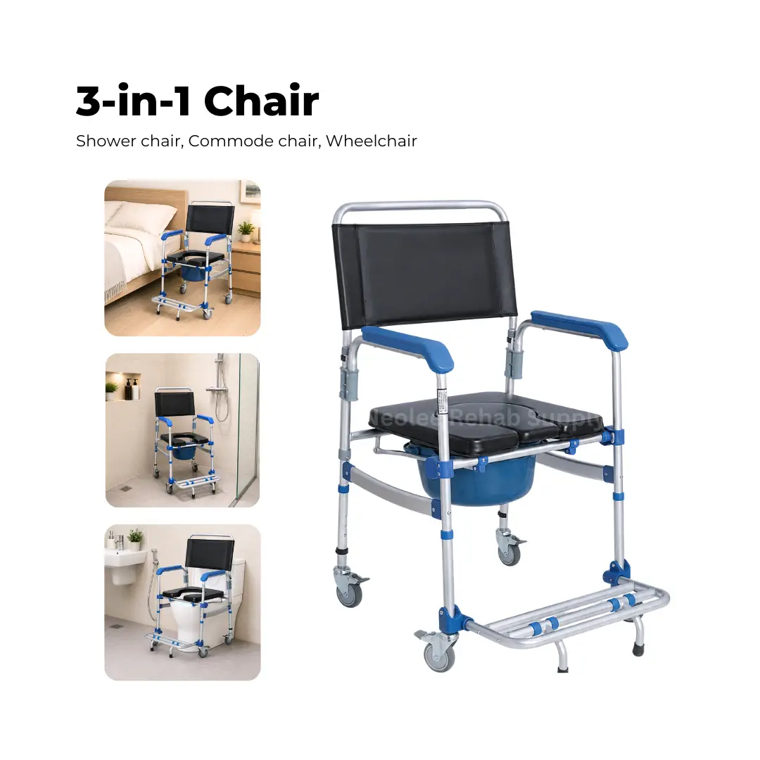 Shower Commode Aluminium Chair - Image 5