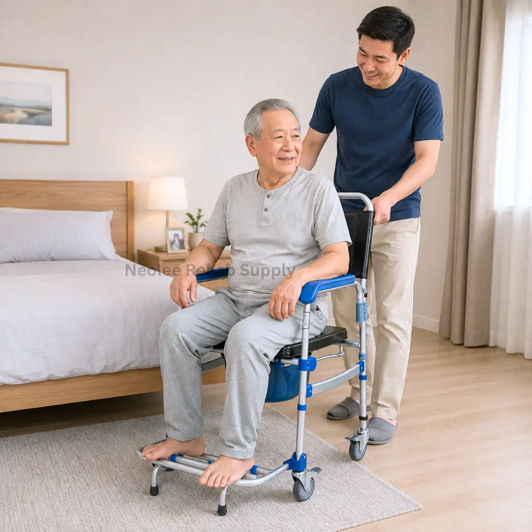 Shower Commode Aluminium Chair - Image 9