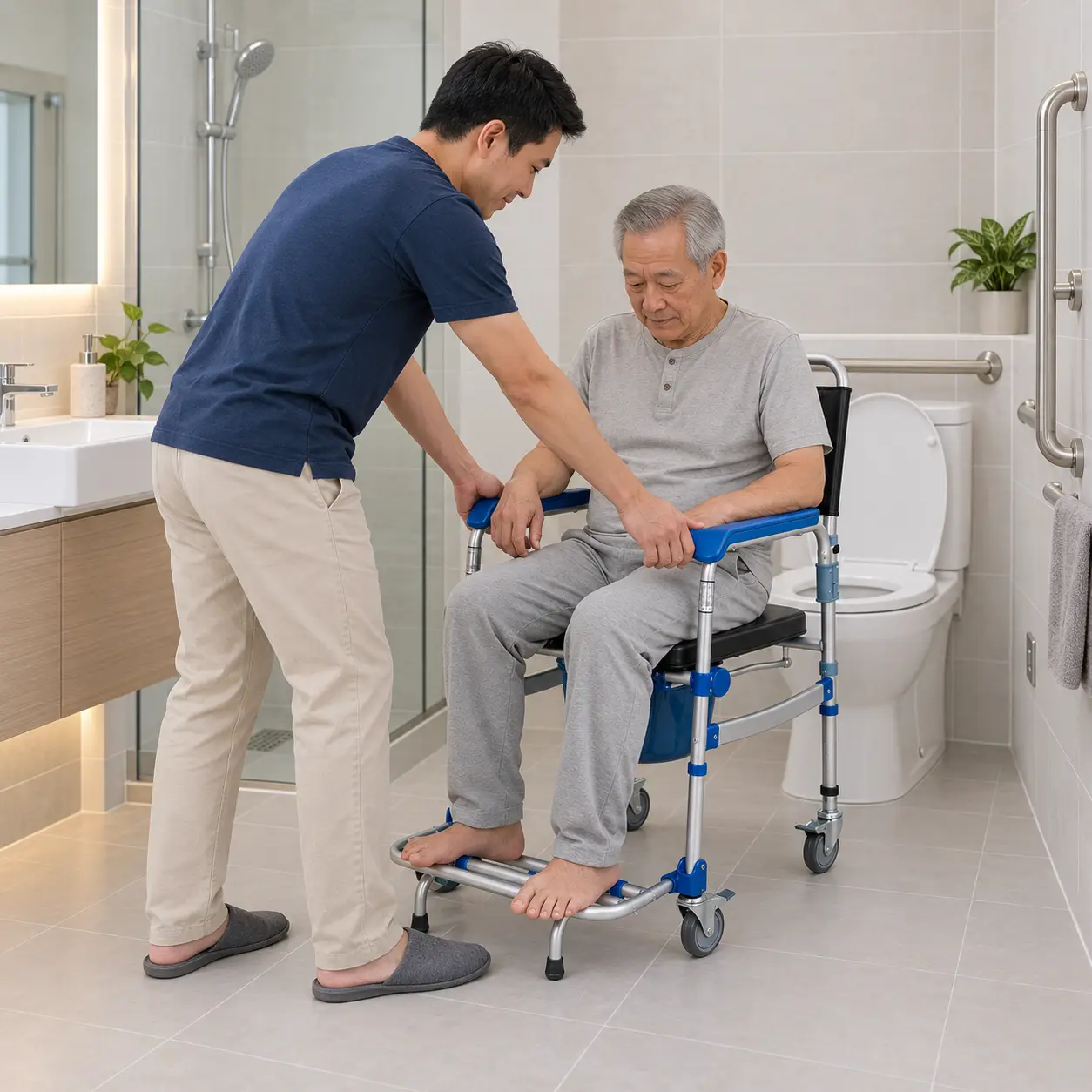 Shower Commode Aluminium Chair - Image 8